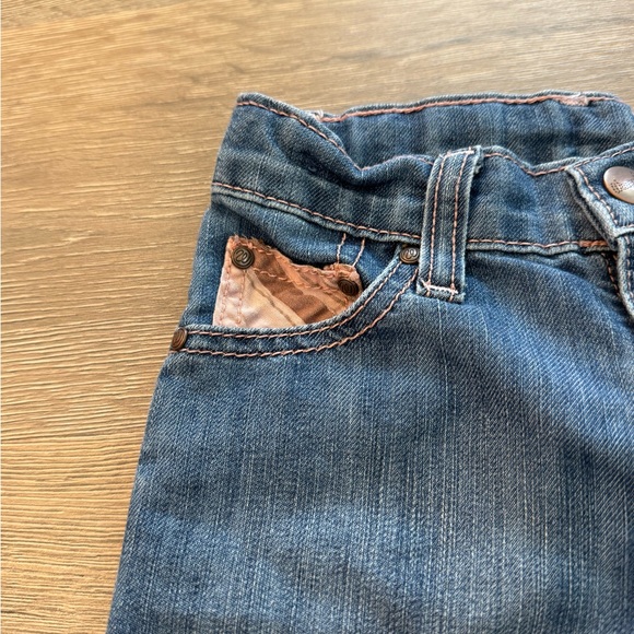 Wrangler Bay Girls Toddler Straight Jeans Embroidered Western Horse Star Vintage - Picture 5 of 10